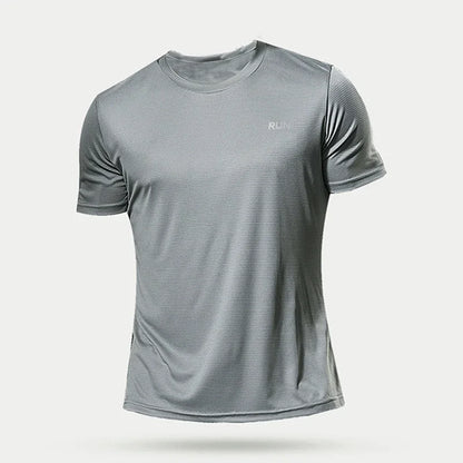 Running Moisture Wicking round Neck T-Shirt Training Exercise Gym Sport Shirt Tops Lightweight Men'S Quick Dry Short Sleeve Gym