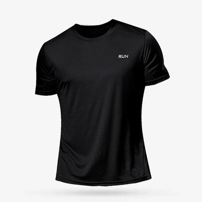 Running Moisture Wicking round Neck T-Shirt Training Exercise Gym Sport Shirt Tops Lightweight Men'S Quick Dry Short Sleeve Gym