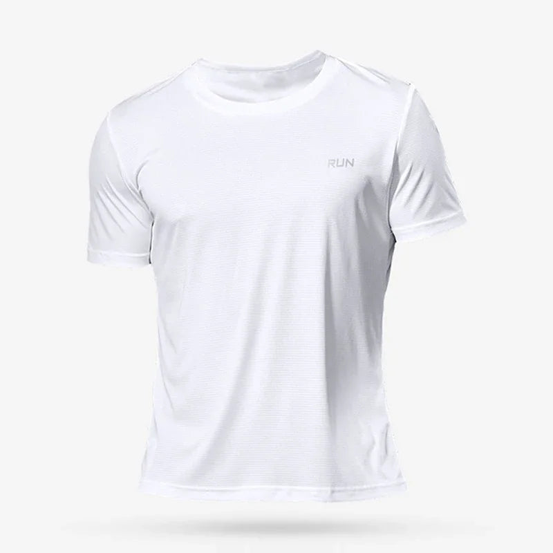 Running Moisture Wicking round Neck T-Shirt Training Exercise Gym Sport Shirt Tops Lightweight Men'S Quick Dry Short Sleeve Gym
